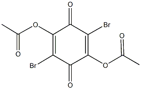 4-(acetyloxy)-2,5-dibromo-3,6-dioxo-1,4-cyclohexadien-1-yl acetate Struktur