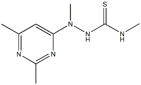 2-(2,6-dimethyl-4-pyrimidinyl)-N,2-dimethylhydrazinecarbothioamide Struktur