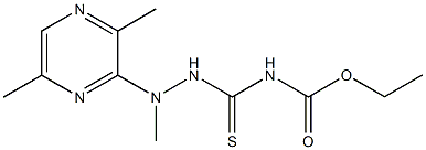 ethyl [2-(3,6-dimethyl-2-pyrazinyl)-2-methylhydrazino]carbothioylcarbamate Struktur