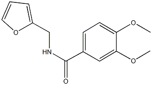 N-(2-furylmethyl)-3,4-dimethoxybenzamide Struktur