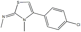 N-(4-(4-chlorophenyl)-3-methyl-1,3-thiazol-2(3H)-ylidene)-N-methylamine Struktur