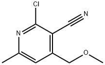 2-chloro-4-(methoxymethyl)-6-methylnicotinonitrile Struktur