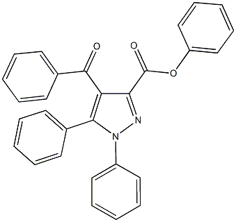 phenyl 4-benzoyl-1,5-diphenyl-1H-pyrazole-3-carboxylate Struktur