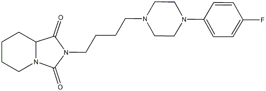 2-{4-[4-(4-fluorophenyl)-1-piperazinyl]butyl}tetrahydroimidazo[1,5-a]pyridine-1,3(2H,5H)-dione Struktur