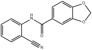 N-(2-cyanophenyl)-1,3-benzodioxole-5-carboxamide Struktur