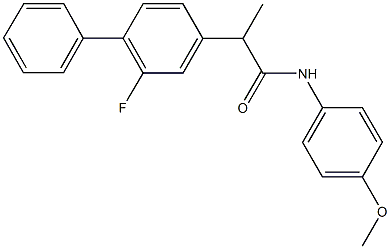 2-(2-fluoro[1,1'-biphenyl]-4-yl)-N-(4-methoxyphenyl)propanamide Struktur