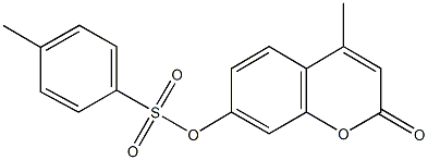 4-methyl-2-oxo-2H-chromen-7-yl 4-methylbenzenesulfonate Struktur