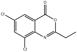 6,8-dichloro-2-ethyl-4H-3,1-benzoxazin-4-one Struktur