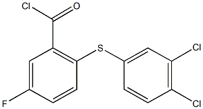 2-[(3,4-dichlorophenyl)sulfanyl]-5-fluorobenzoyl chloride Struktur