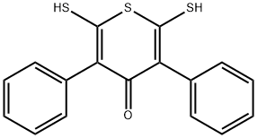 3,5-diphenyl-2,6-disulfanyl-4H-thiopyran-4-one Struktur