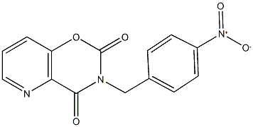 3-{4-nitrobenzyl}-2H-pyrido[2,3-e][1,3]oxazine-2,4(3H)-dione Struktur