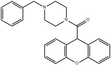 1-benzyl-4-(9H-xanthen-9-ylcarbonyl)piperazine Struktur