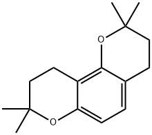 2,2,8,8-tetramethyl-3,4,9,10-tetrahydro-2H,8H-pyrano[2,3-f]chromene Struktur