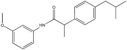 2-(4-isobutylphenyl)-N-(3-methoxyphenyl)propanamide Struktur