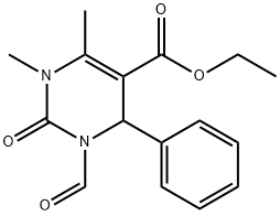 ethyl 3-formyl-1,6-dimethyl-2-oxo-4-phenyl-1,2,3,4-tetrahydro-5-pyrimidinecarboxylate Struktur