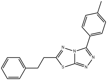 3-(4-methylphenyl)-6-(2-phenylethyl)[1,2,4]triazolo[3,4-b][1,3,4]thiadiazole Struktur