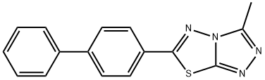 6-[1,1'-biphenyl]-4-yl-3-methyl[1,2,4]triazolo[3,4-b][1,3,4]thiadiazole Struktur