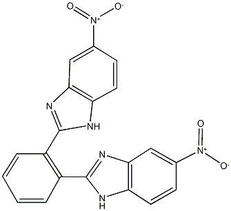 5-nitro-2-(2-{5-nitro-1H-benzimidazol-2-yl}phenyl)-1H-benzimidazole Struktur