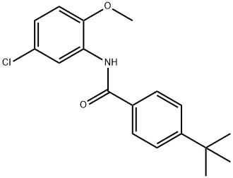 4-tert-butyl-N-(5-chloro-2-methoxyphenyl)benzamide Struktur