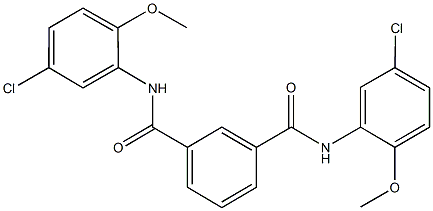 N~1~,N~3~-bis[5-chloro-2-(methyloxy)phenyl]benzene-1,3-dicarboxamide Struktur