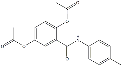 4-(acetyloxy)-2-(4-toluidinocarbonyl)phenyl acetate Struktur