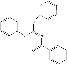 N-(3-phenyl-1,3-benzothiazol-2(3H)-ylidene)benzamide Struktur