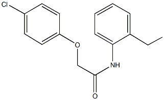 2-(4-chlorophenoxy)-N-(2-ethylphenyl)acetamide Struktur