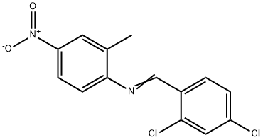 N-(2,4-dichlorobenzylidene)-2-methyl-4-nitroaniline Struktur