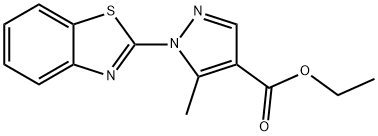 ethyl 1-(1,3-benzothiazol-2-yl)-5-methyl-1H-pyrazole-4-carboxylate Struktur