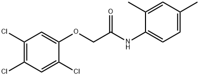 N-(2,4-dimethylphenyl)-2-(2,4,5-trichlorophenoxy)acetamide Struktur