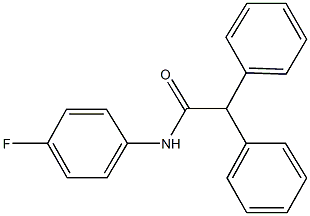 N-(4-fluorophenyl)-2,2-diphenylacetamide Struktur