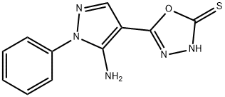 5-(5-amino-1-phenyl-1H-pyrazol-4-yl)-1,3,4-oxadiazole-2(3H)-thione Struktur