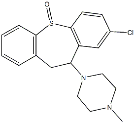 1-(8-chloro-5-oxido-10,11-dihydrodibenzo[b,f]thiepin-10-yl)-4-methylpiperazine Struktur