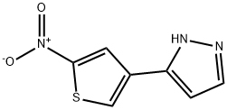 5-{5-nitro-3-thienyl}-1H-pyrazole Struktur