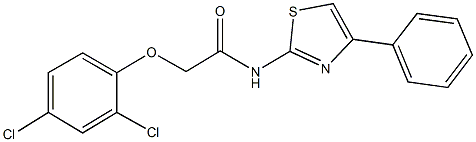 2-(2,4-dichlorophenoxy)-N-(4-phenyl-1,3-thiazol-2-yl)acetamide Struktur