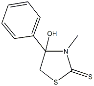 4-hydroxy-3-methyl-4-phenyl-1,3-thiazolidine-2-thione Struktur