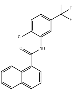 N-[2-chloro-5-(trifluoromethyl)phenyl]-1-naphthamide Struktur