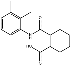 2-[(2,3-dimethylanilino)carbonyl]cyclohexanecarboxylic acid Struktur