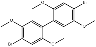 4,4'-dibromo-2,2',5,5'-tetramethoxy-1,1'-biphenyl Struktur