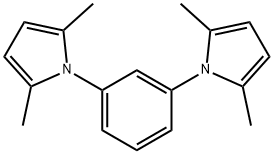 1-[3-(2,5-dimethyl-1H-pyrrol-1-yl)phenyl]-2,5-dimethyl-1H-pyrrole Struktur