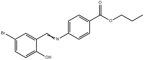 propyl 4-[(5-bromo-2-hydroxybenzylidene)amino]benzoate Struktur