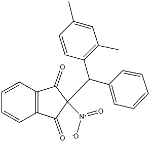 2-[(2,4-dimethylphenyl)(phenyl)methyl]-2-nitro-1H-indene-1,3(2H)-dione Struktur