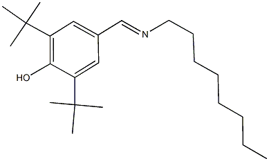 2,6-ditert-butyl-4-[(octylimino)methyl]phenol Struktur