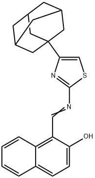 1-({[4-(1-adamantyl)-1,3-thiazol-2-yl]imino}methyl)-2-naphthol Struktur