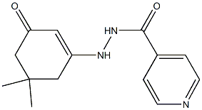 N'-(5,5-dimethyl-3-oxo-1-cyclohexen-1-yl)isonicotinohydrazide Struktur