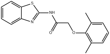 N-(1,3-benzothiazol-2-yl)-2-(2,6-dimethylphenoxy)acetamide Struktur