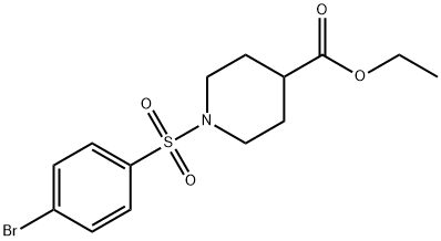 ethyl 1-[(4-bromophenyl)sulfonyl]-4-piperidinecarboxylate Struktur