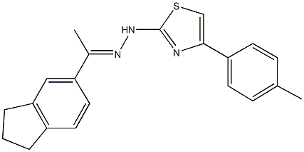 1-(2,3-dihydro-1H-inden-5-yl)ethanone [4-(4-methylphenyl)-1,3-thiazol-2-yl]hydrazone Struktur