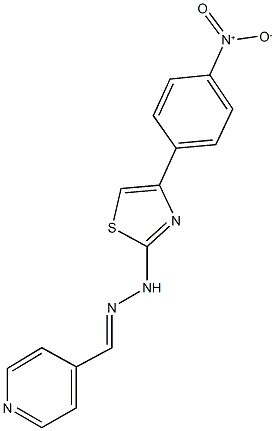 isonicotinaldehyde (4-{4-nitrophenyl}-1,3-thiazol-2-yl)hydrazone Struktur