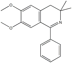 6,7-dimethoxy-3,3-dimethyl-1-phenyl-3,4-dihydroisoquinoline Struktur